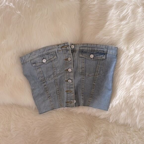 Denim crop top - Picture 6 of 7